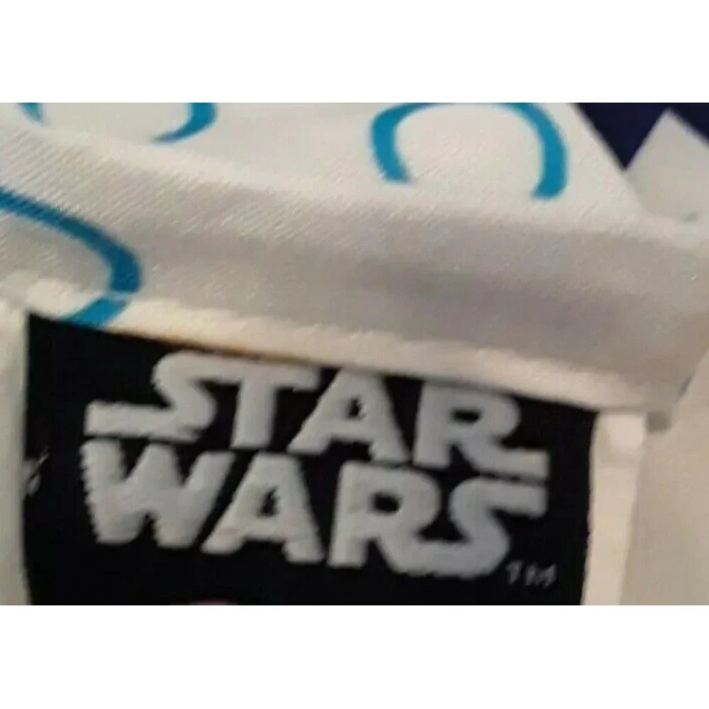 Star Wars Flat Sheet Twin Size ASTROMECH DROID white orange blue